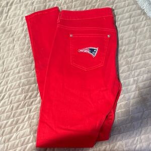 Vibrant Red Skinny Pants